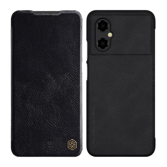 For Xiaomi Poco M4 5G NILLKIN QIN Series Crazy Horse Texture Leather Phone Case(Black) - Xiaomi Cases by NILLKIN | Online Shopping South Africa | PMC Jewellery