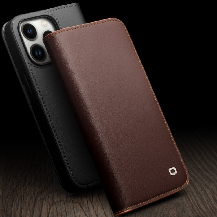 For iPhone 14 QIALINO Business Horizontal Flip PU Phone Case (Black) - iPhone 14 Cases by QIALINO | Online Shopping South Africa | PMC TechLife | Buy Now Pay Later Mobicred