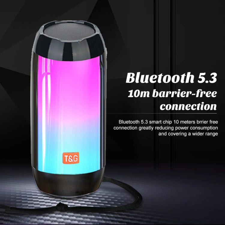 T&G TG643 Portable LED Light Waterproof Subwoofer Wireless Bluetooth Speaker(Light Blue) - Waterproof Speaker by T&G | Online Shopping South Africa | PMC TechLife | Buy Now Pay Later Mobicred