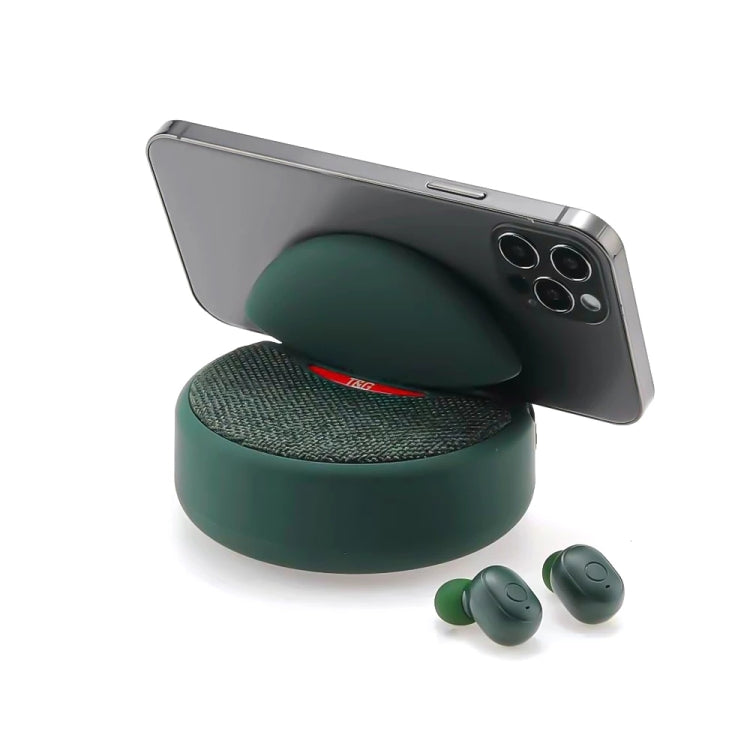 T&G TG808 2 in 1 Mini Wireless Bluetooth Speaker Wireless Headphones(Green) - Mini Speaker by T&G | Online Shopping South Africa | PMC Jewellery | Buy Now Pay Later Mobicred