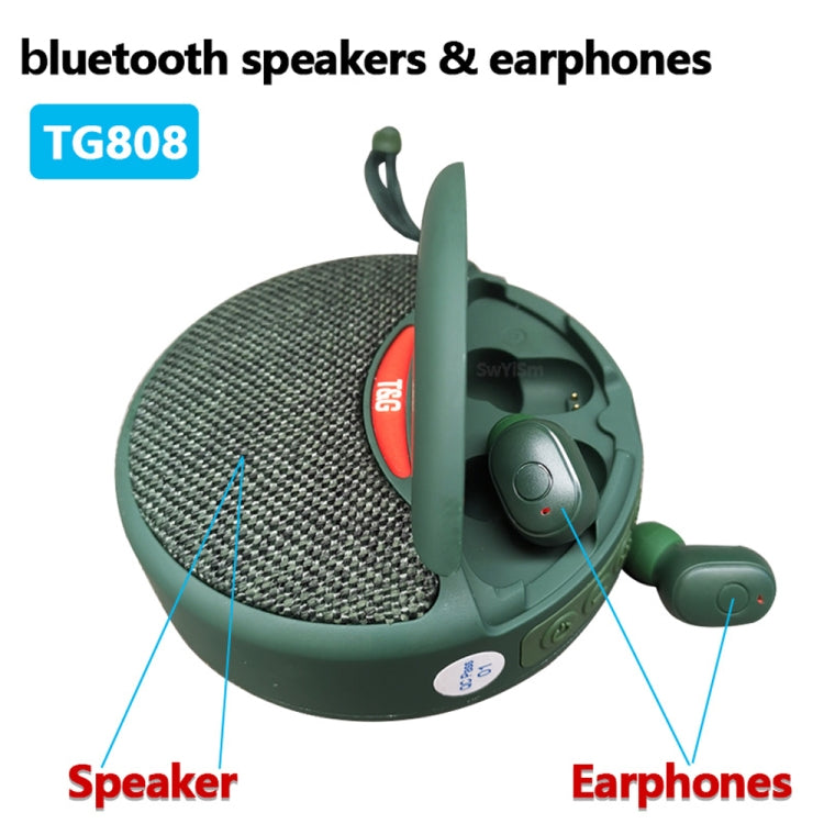 T&G TG808 2 in 1 Mini Wireless Bluetooth Speaker Wireless Headphones(Green) - Mini Speaker by T&G | Online Shopping South Africa | PMC Jewellery | Buy Now Pay Later Mobicred