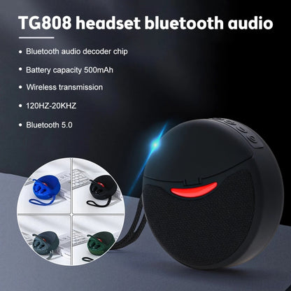 T&G TG808 2 in 1 Mini Wireless Bluetooth Speaker Wireless Headphones(Black) - Mini Speaker by T&G | Online Shopping South Africa | PMC Jewellery | Buy Now Pay Later Mobicred