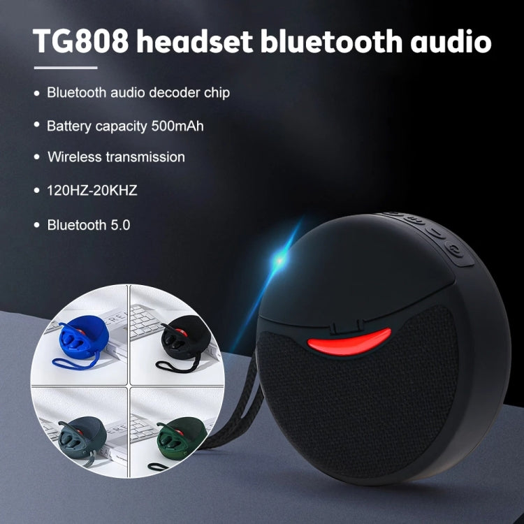 T&G TG808 2 in 1 Mini Wireless Bluetooth Speaker Wireless Headphones(Green) - Mini Speaker by T&G | Online Shopping South Africa | PMC Jewellery | Buy Now Pay Later Mobicred