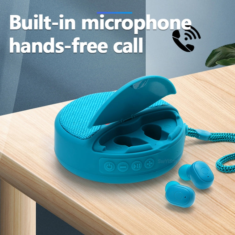 T&G TG808 2 in 1 Mini Wireless Bluetooth Speaker Wireless Headphones(Blue) - Mini Speaker by T&G | Online Shopping South Africa | PMC TechLife | Buy Now Pay Later Mobicred