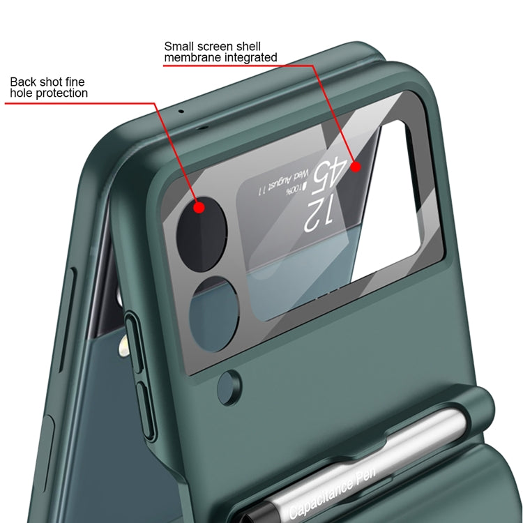 For Samsung Galaxy Z Flip4 GKK Magnetic Full Coverage Phone Flip Case with Pen(Purple) - Galaxy Z Flip4 5G Cases by GKK | Online Shopping South Africa | PMC TechLife | Buy Now Pay Later Mobicred