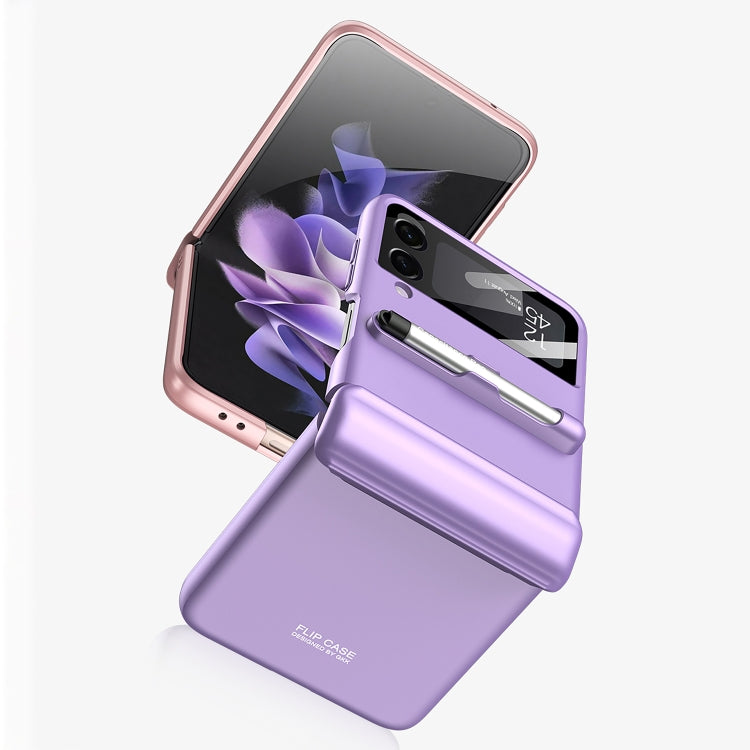 For Samsung Galaxy Z Flip4 GKK Magnetic Full Coverage Phone Flip Case with Pen(Pink) - Galaxy Z Flip4 5G Cases by GKK | Online Shopping South Africa | PMC TechLife | Buy Now Pay Later Mobicred