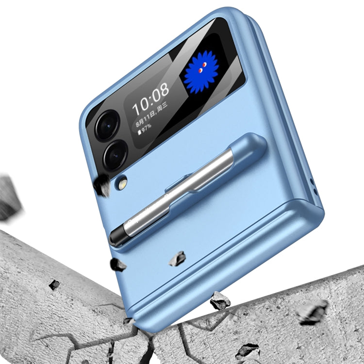 For Samsung Galaxy Z Flip4 GKK Magnetic Full Coverage Phone Flip Case with Pen(Pink) - Galaxy Z Flip4 5G Cases by GKK | Online Shopping South Africa | PMC TechLife | Buy Now Pay Later Mobicred