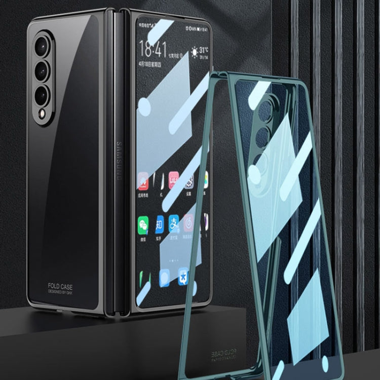 For Samsung Galaxy Z Fold4 GKK Integrated Electroplating + Glass Full Coverage Phone Case(Silver) - free shipping - PMC TechLife - Order now!