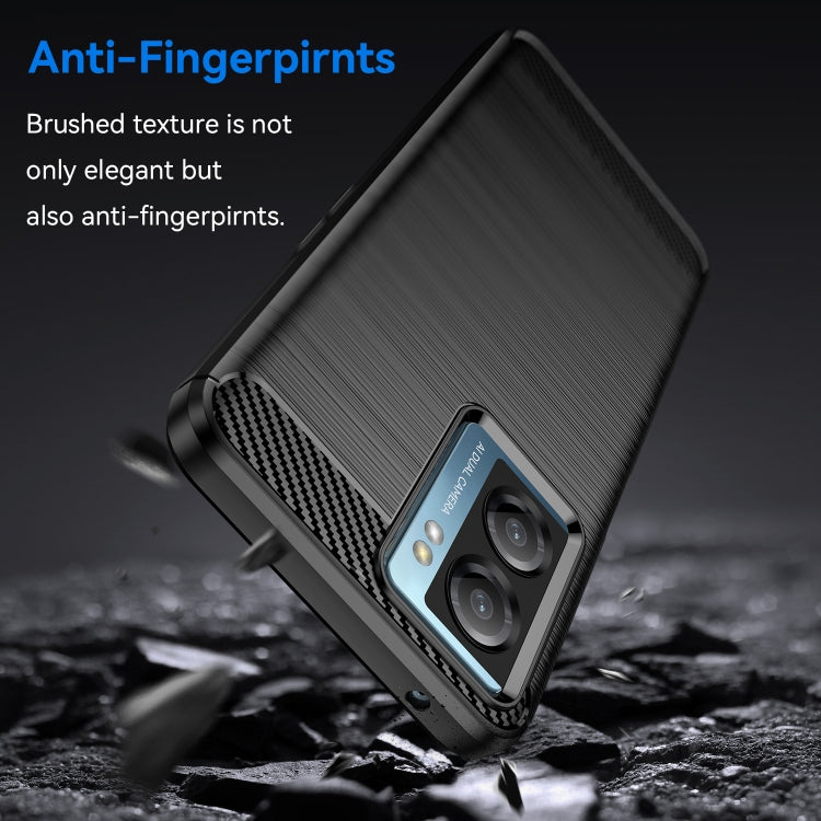 For OPPO A57S Carbon Fiber Brushed Texture TPU Case(Black) - OPPO Cases by PMC TechLife | Online Shopping South Africa | PMC TechLife