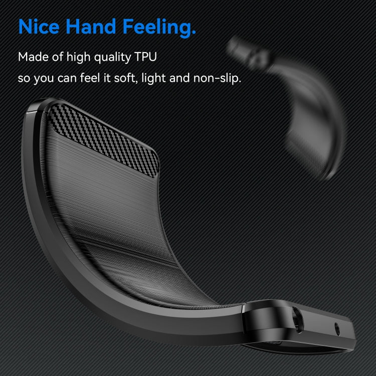 For OPPO A57S Carbon Fiber Brushed Texture TPU Case(Black) - OPPO Cases by PMC TechLife | Online Shopping South Africa | PMC TechLife