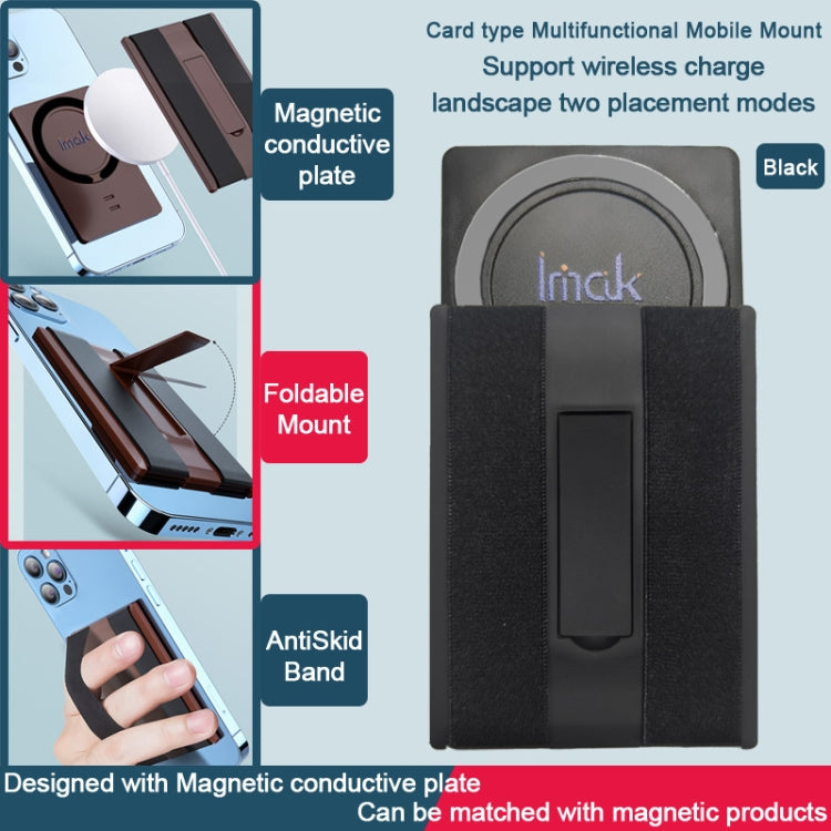 imak MagSafe Wireless ChargingCard-type Multi-function Mobile Phone Holder(Black) - free shipping - PMC TechLife - Order now!