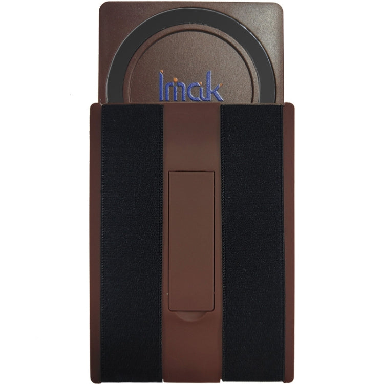 imak MagSafe Wireless ChargingCard-type Multi-function Mobile Phone Holder(Brown) - Lazy Bracket by imak | Online Shopping South Africa | PMC TechLife