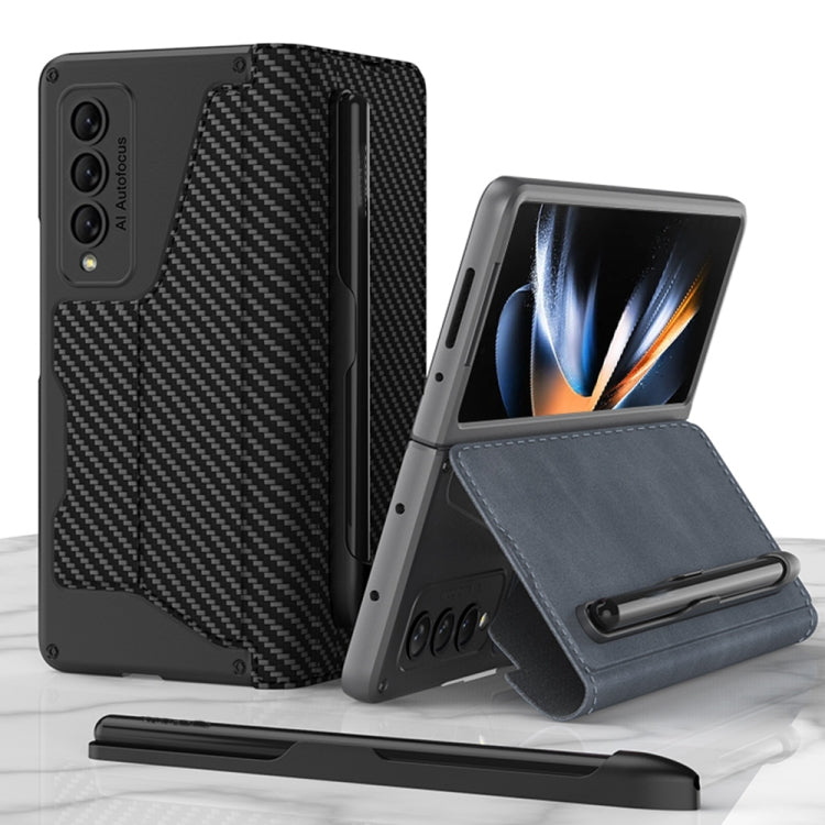 For Samsung Galaxy Z Fold4 GKK Armor Flip Leather Phone Case with Pen Slots(Grey) - Galaxy Z Fold4 5G Cases by GKK | Online Shopping South Africa | PMC TechLife