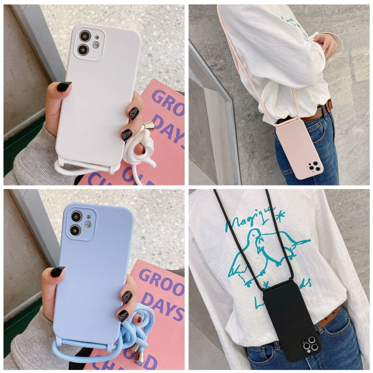For iPhone 13 Crossbody Lanyard Liquid Silicone Case(Ice Blue) - iPhone 13 Cases by PMC TechLife | Online Shopping South Africa | PMC TechLife