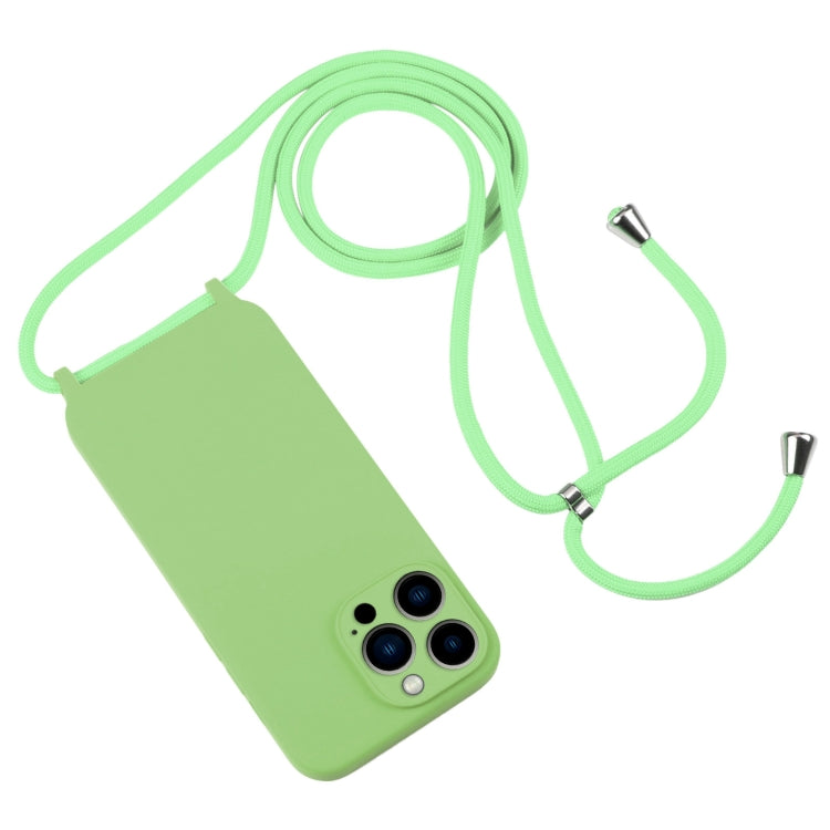 For iPhone 13 Pro Max Crossbody Lanyard Liquid Silicone Case(Matcha Green) - free shipping - PMC TechLife - Order now!
