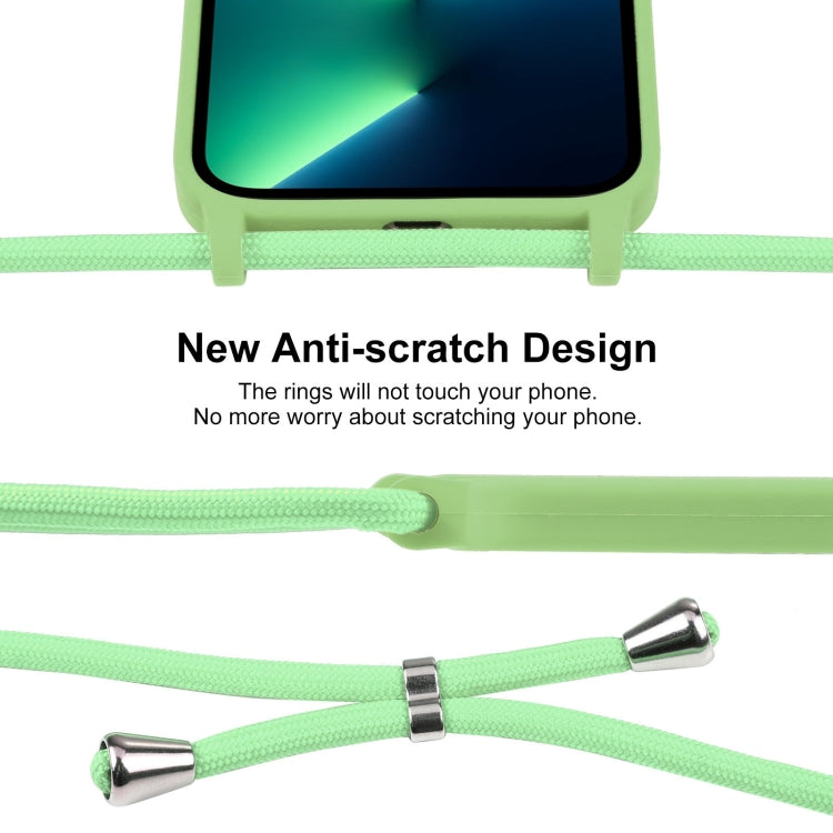 For iPhone 13 Pro Max Crossbody Lanyard Liquid Silicone Case(Matcha Green) - free shipping - PMC TechLife - Order now!