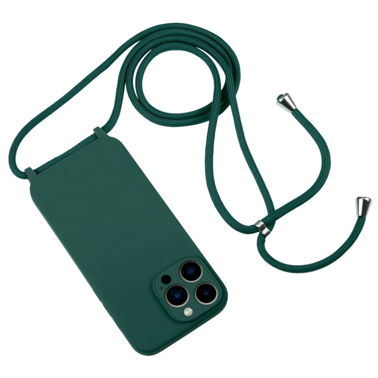 For iPhone 13 Pro Max Crossbody Lanyard Liquid Silicone Case(Clover Green) - free shipping - PMC TechLife - Order now!