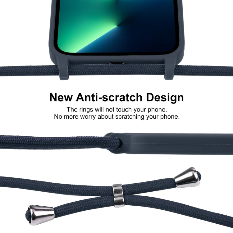 For iPhone 13 Pro Max Crossbody Lanyard Liquid Silicone Case(Midnight Blue) - free shipping - PMC TechLife - Order now!