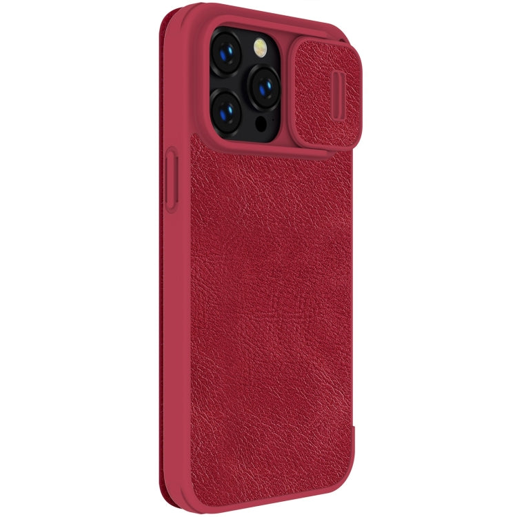 For iPhone 14 Pro NILLKIN QIN Series Pro Crazy Horse Texture Leather Case(Red) - iPhone 14 Pro Cases by NILLKIN | Online Shopping South Africa | PMC Jewellery