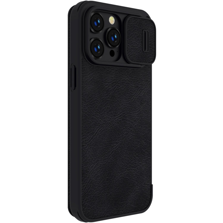 For iPhone 14 Pro Max NILLKIN QIN Series Pro Crazy Horse Texture Leather Case(Black) - iPhone 14 Pro Max Cases by NILLKIN | Online Shopping South Africa | PMC Jewellery