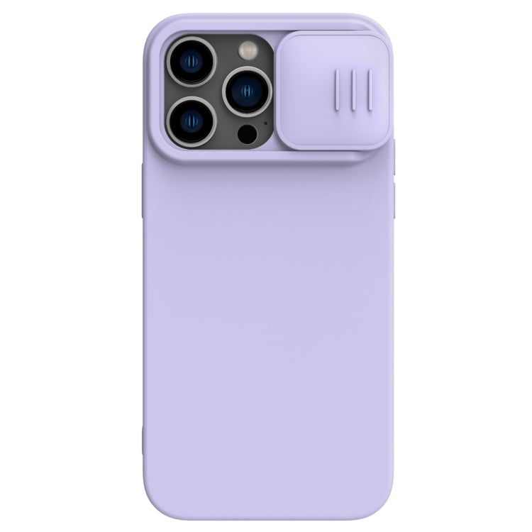 For iPhone 14 Pro NILLKIN CamShield MagSafe Liquid Silicone Phone Case(Purple) - iPhone 14 Pro Cases by NILLKIN | Online Shopping South Africa | PMC Jewellery