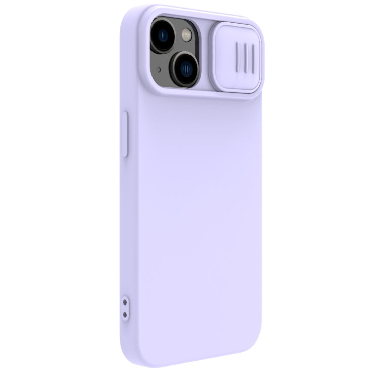 For iPhone 14 Plus  NILLKIN CamShield Liquid Silicone Phone Case(Purple) - iPhone 14 Plus Cases by NILLKIN | Online Shopping South Africa | PMC Jewellery