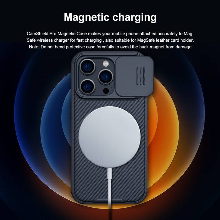 For iPhone 14 Pro Max NILLKIN CamShield Pro Magnetic Magsafe Case(Blue) - iPhone 14 Pro Max Cases by NILLKIN | Online Shopping South Africa | PMC TechLife | Buy Now Pay Later Mobicred