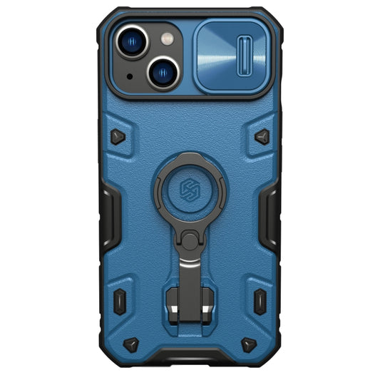 For iPhone 14 NILLKIN Shockproof CamShield Armor Protective Case(Blue) - iPhone 14 Cases by NILLKIN | Online Shopping South Africa | PMC Jewellery | Buy Now Pay Later Mobicred