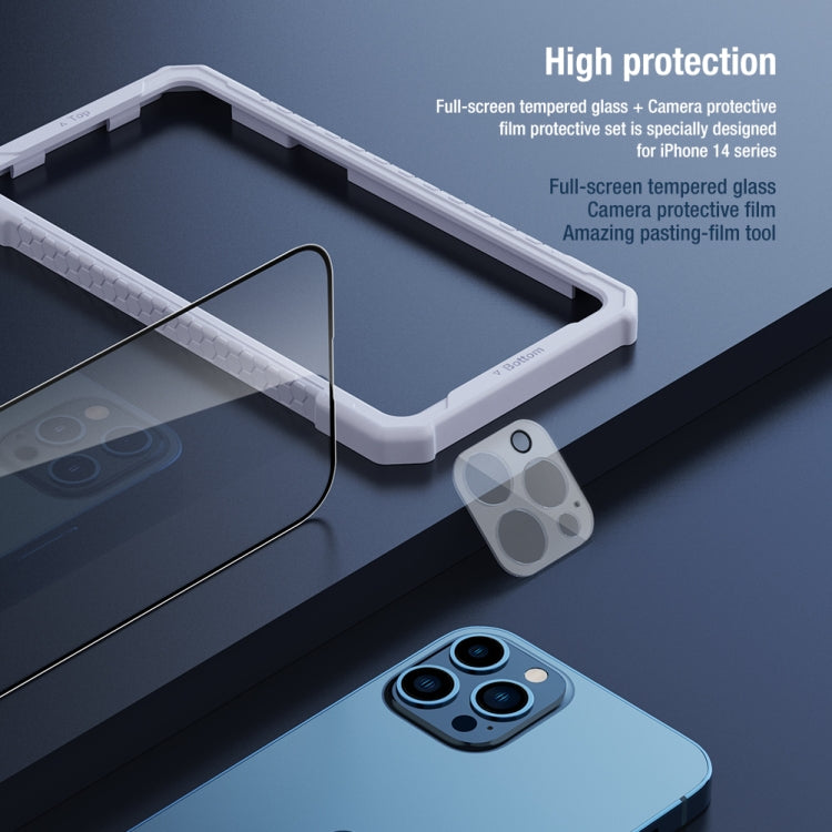 For iPhone 14 Pro NILLKIN 2 in 1 HD Full Screen Tempered Glass Film + Camera Protector Set - iPhone 14 Pro Tempered Glass by NILLKIN | Online Shopping South Africa | PMC TechLife | Buy Now Pay Later Mobicred