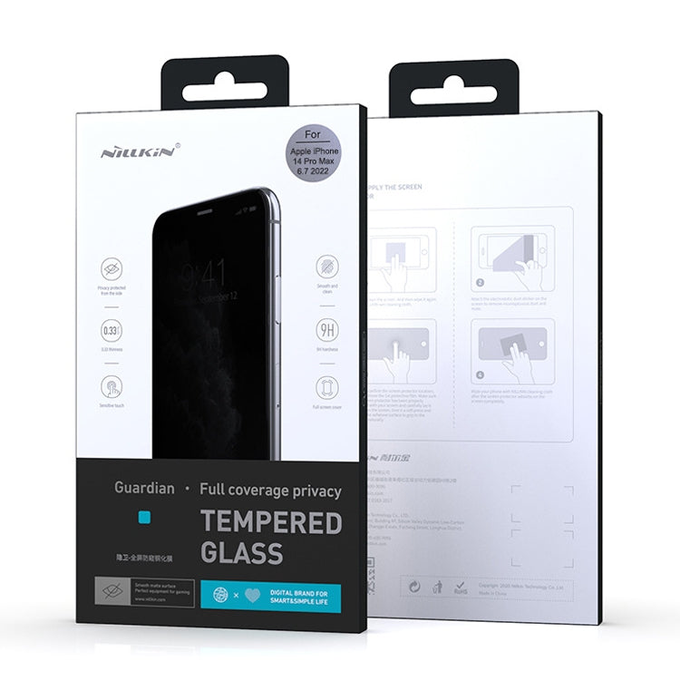 For iPhone 14 Pro NILLKIN Guardian Full Coverage Privacy Tempered Glass Film - iPhone 14 Pro Tempered Glass by NILLKIN | Online Shopping South Africa | PMC TechLife | Buy Now Pay Later Mobicred