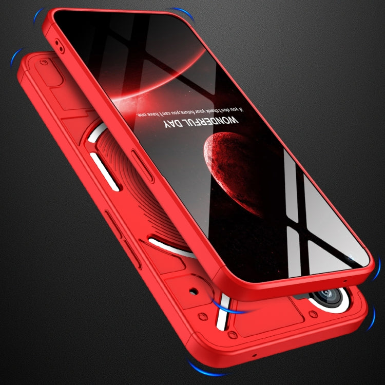 For Nothing Phone 1 GKK Three Stage Splicing Full Coverage PC Phone Case(Red) - More Brand by GKK | Online Shopping South Africa | PMC Jewellery | Buy Now Pay Later Mobicred