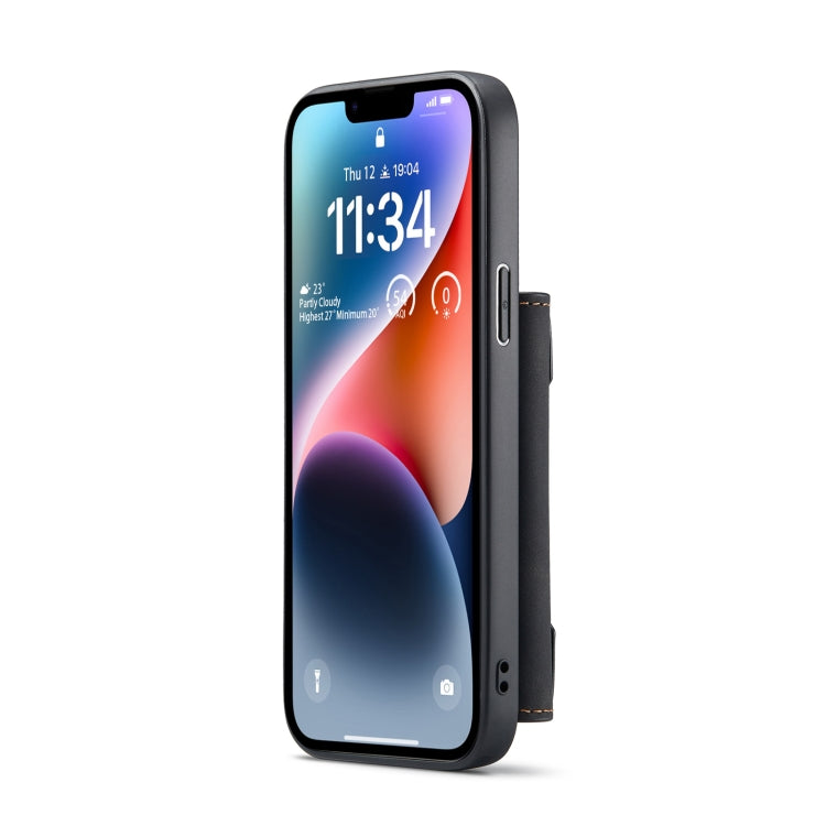 For iPhone 14 DG.MING M2 Series 3-Fold Card Bag Leather Case(Black) - iPhone 14 Cases by DG.MING | Online Shopping South Africa | PMC Jewellery | Buy Now Pay Later Mobicred