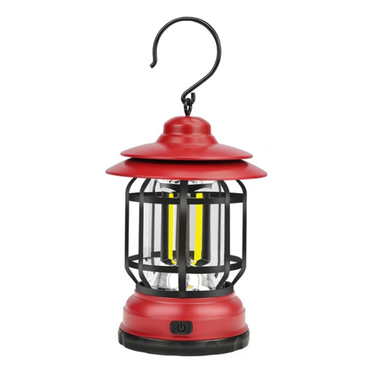 Portable Retro Hanging Lamp Lantern Camping Tent Light, Type:USB Charging(Red) - free shipping - PMC TechLife - Order now!