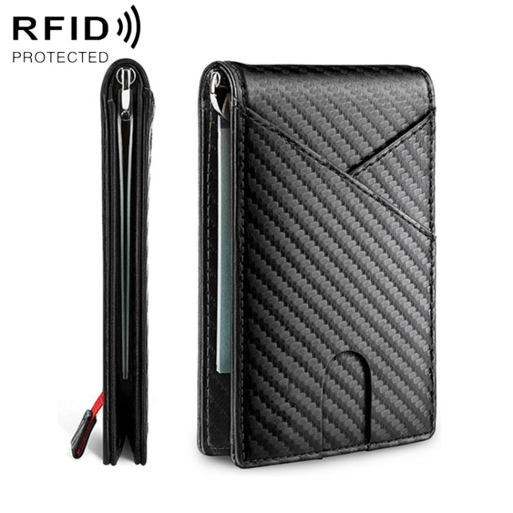 W2108A1 RFID Carbon fiber Business Wallet For Men(Black) - free shipping - PMC TechLife - Order now!