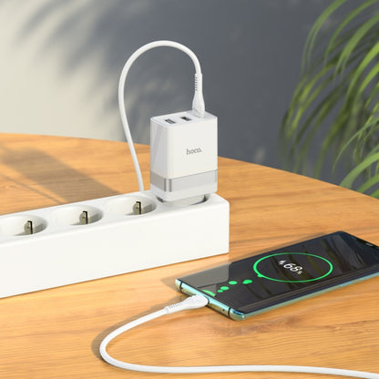 hoco N21 Pro Tourer PD 30W Type-C to Type-C Three-port Fast Charger Set, Plug Type:EU Plug - USB-C & Type-C Cable by hoco | Online Shopping South Africa | PMC Jewellery