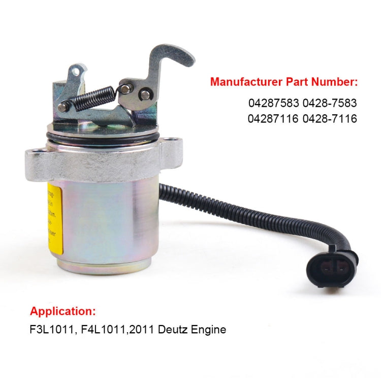Fuel Shutdown Shut Off Solenoid Valve for Deutz Engine 04287583 04287116 - Engine Fittings by PMC Jewellery | Online Shopping South Africa | PMC Jewellery