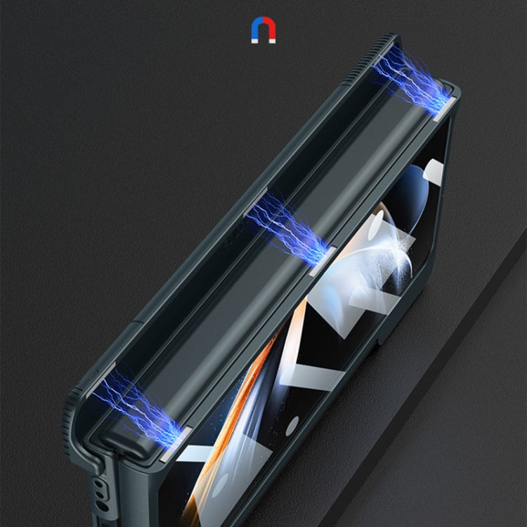 For Samsung Galaxy Z Fold4 GKK Integrated Magnetic Folding Phone Case with Pen Slot(Silver) - Galaxy Z Fold4 5G Cases by GKK | Online Shopping South Africa | PMC TechLife