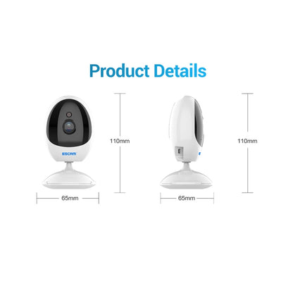 ESCAM QF006 3MP 1296P HD Indoor Wireless PTZ IP Camera IR Night Vision AI Humanoid Detection Home Security CCTV Monitor, Plug Type:UK Plug(White) - Mini Camera by ESCAM | Online Shopping South Africa | PMC Jewellery | Buy Now Pay Later Mobicred