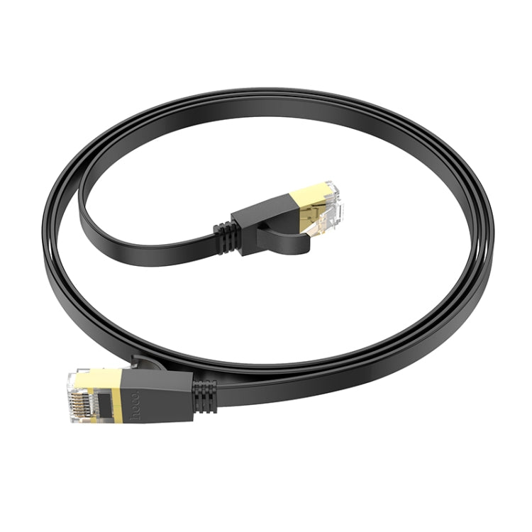 hoco US07 Category 6 Pure Copper Gigabit Flat Cable, Length:1m(Black) - Audio Optical Cables by hoco | Online Shopping South Africa | PMC Jewellery