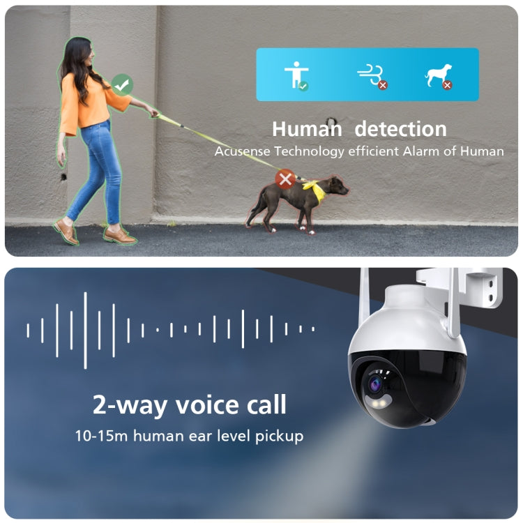 A18 4MP HD Wireless WiFi Smart Surveillance Camera, Specification:EU Plug - free shipping - PMC TechLife - Order now!