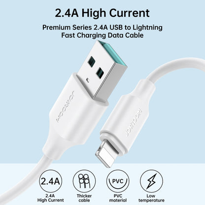 JOYROOM S-UL012A9 2.4A USB to 8 Pin Fast Charging Data Cable, Length:2m(White) - Normal Style Cable by JOYROOM | Online Shopping South Africa | PMC Jewellery