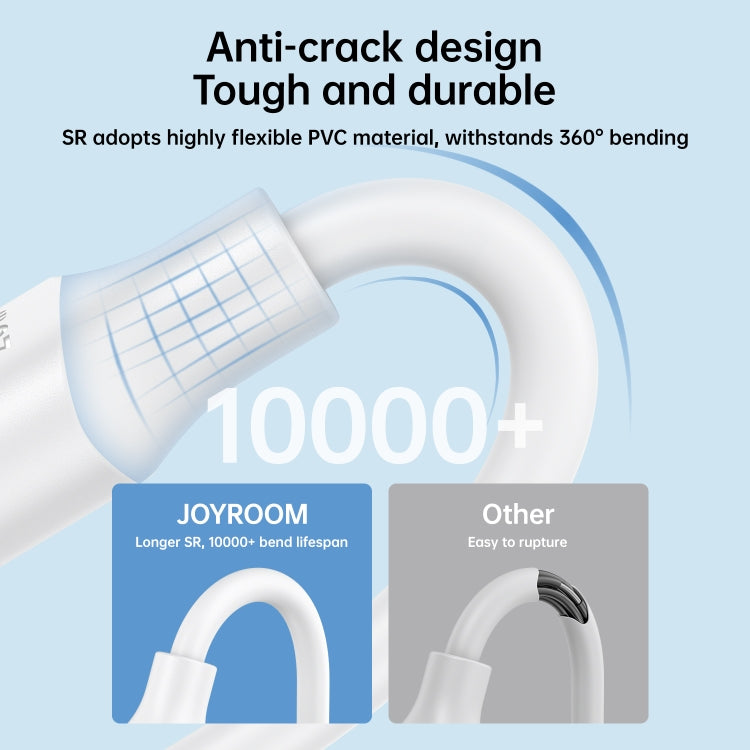 JOYROOM S-CC060A9 60W USB-C/Type-C to USB-C/Type-C Fast Charging Data Cable, Length: 1m(White) - USB-C & Type-C Cable by JOYROOM | Online Shopping South Africa | PMC TechLife | Buy Now Pay Later Mobicred