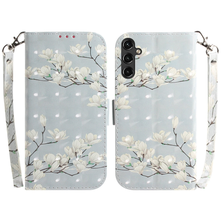 For Samsung Galaxy A14 5G 3D Colored Horizontal Flip Leather Phone Case(Magnolia) - free shipping - PMC TechLife - Order now!