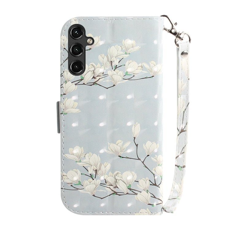 For Samsung Galaxy A14 5G 3D Colored Horizontal Flip Leather Phone Case(Magnolia) - free shipping - PMC TechLife - Order now!