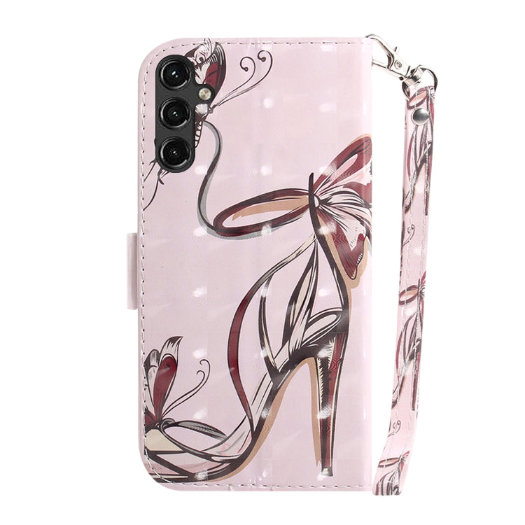For Samsung Galaxy A14 5G 3D Colored Horizontal Flip Leather Phone Case(Butterfly High-heeled) - free shipping - PMC TechLife - Order now!