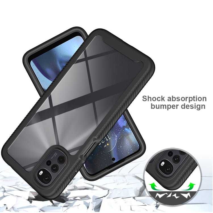 For Motorola Moto G22 / E32 Starry Sky Solid Color TPU Clear PC Phone Case(Sky Blue) - free shipping - PMC TechLife - Order now!