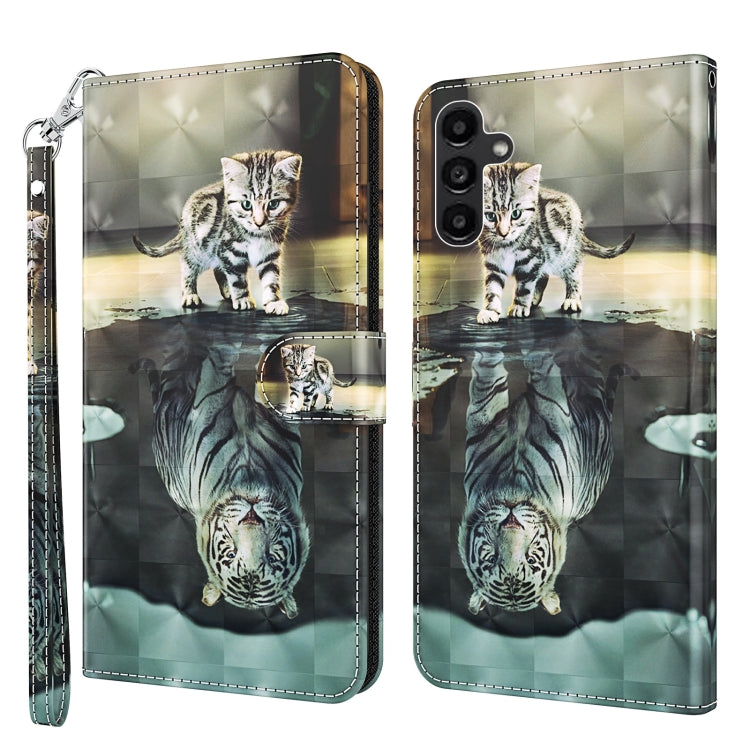 For Samsung Galaxy A14 5G 3D Painting Pattern TPU + PU Phone Case(Cat Tiger) - free shipping - PMC TechLife - Order now!