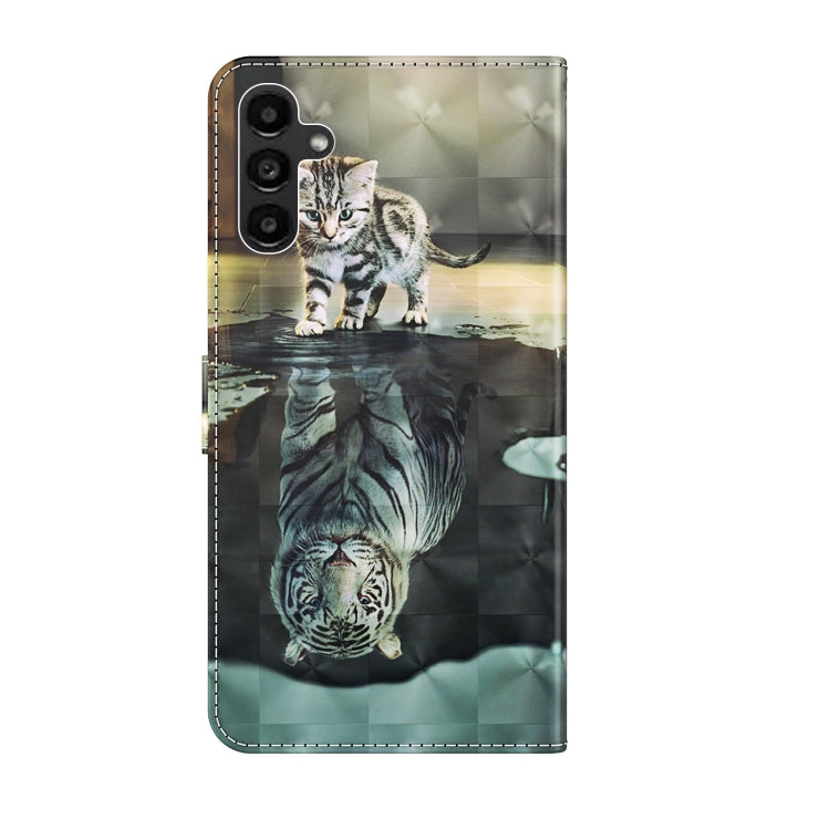 For Samsung Galaxy A14 5G 3D Painting Pattern TPU + PU Phone Case(Cat Tiger) - free shipping - PMC TechLife - Order now!