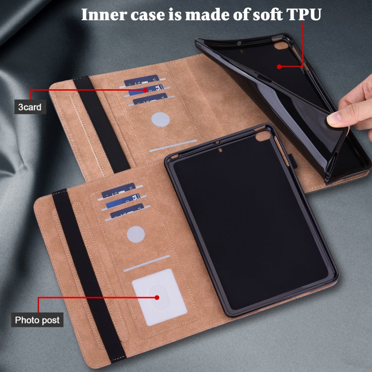 For Xiaomi Redmi Pad 10.61 2022 Solid Color Embossed Striped Leather Case(Black) - free shipping - PMC TechLife - Order now!