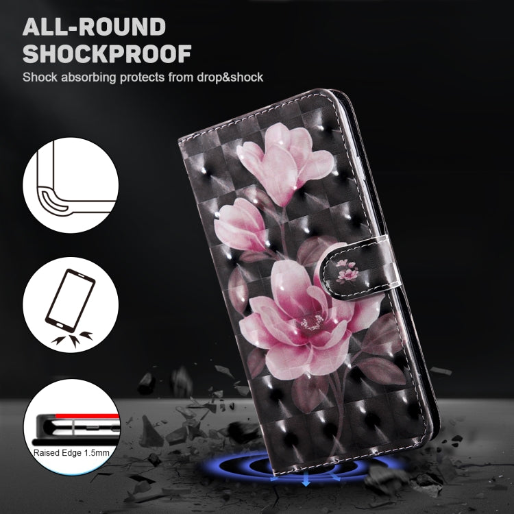 For Samsung Galaxy A04 3D Painted Leather Phone Case(Pink Flower) - free shipping - PMC TechLife - Order now!